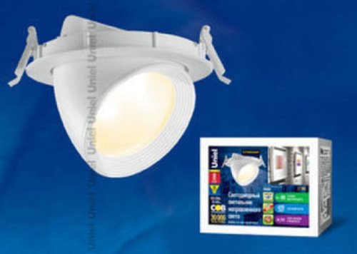 Светильник светодиодный встраиваемый Uniel ULK-M01E-20W/WW 20Вт 220В 3000К Белый картинка 